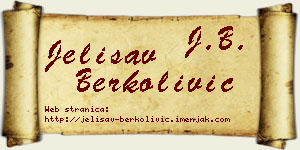 Jelisav Berkolivić vizit kartica